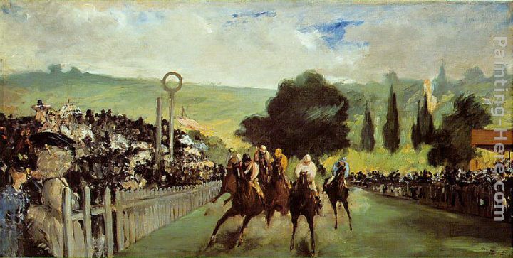 Racetrack near Paris painting - Eduard Manet Racetrack near Paris art painting